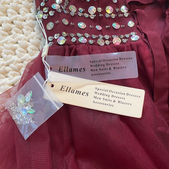 Ellames sequenced mini tulle halter dress - Picture 4 of 5
